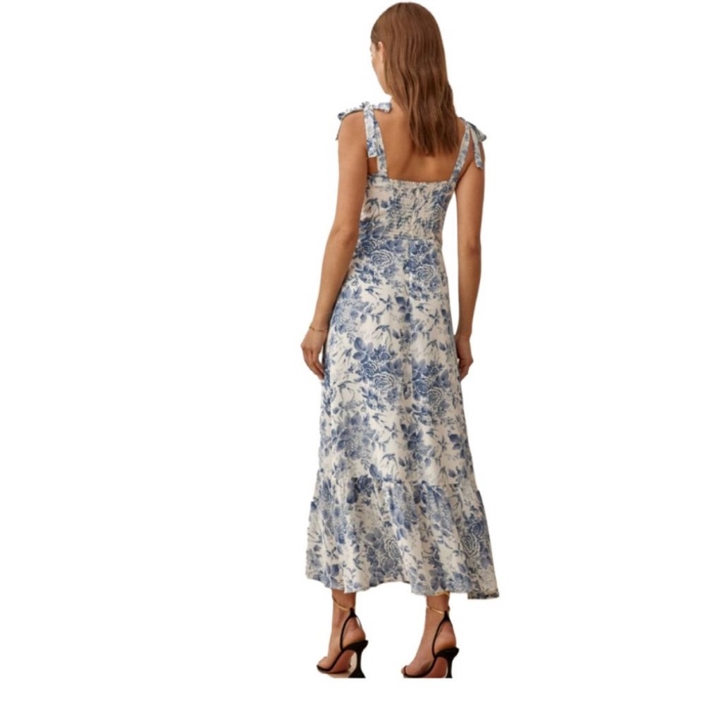 Reformation Nikita Dress Blue and White Floral - Picture 2 of 10